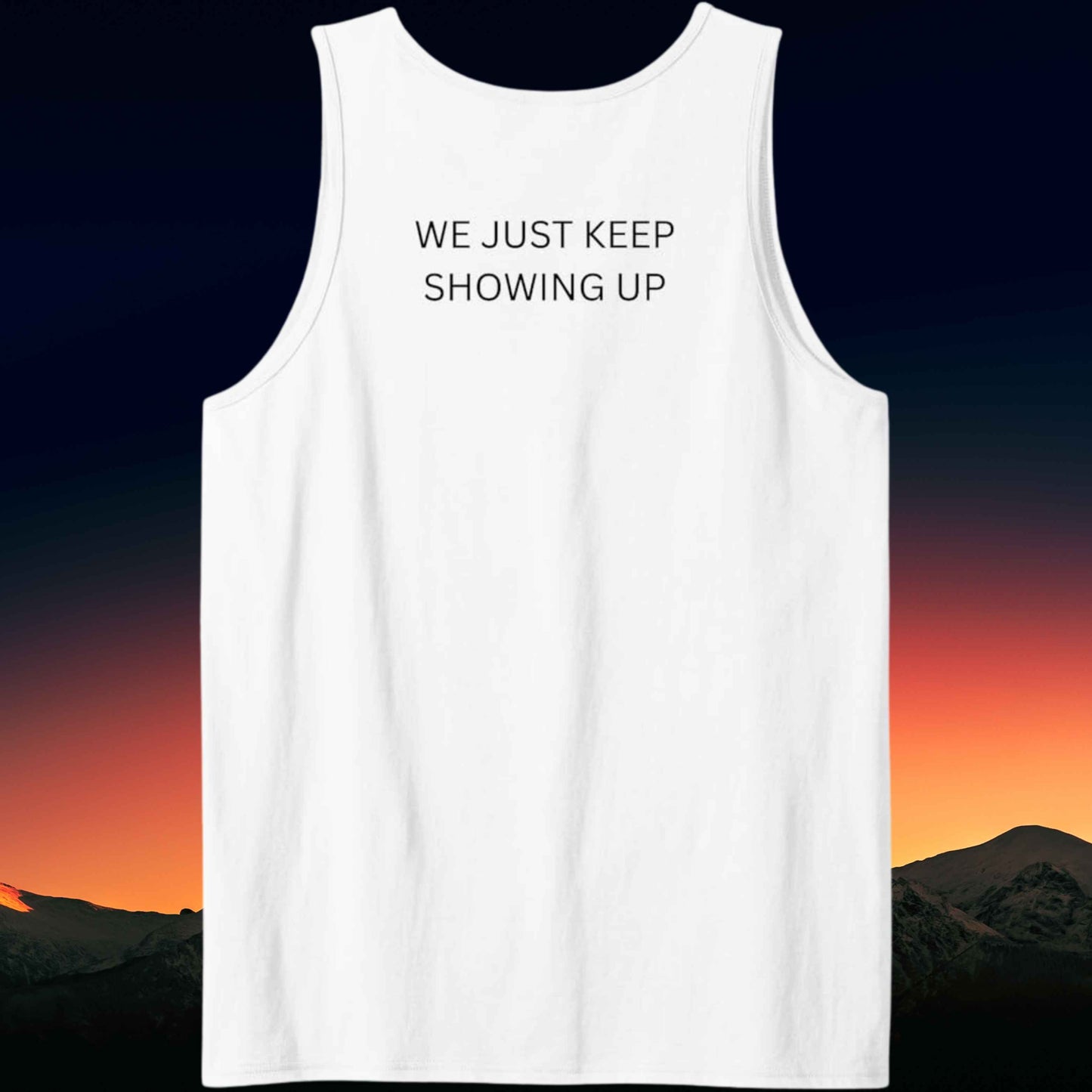 Barbell and Mountain - Tank Top - Black Print