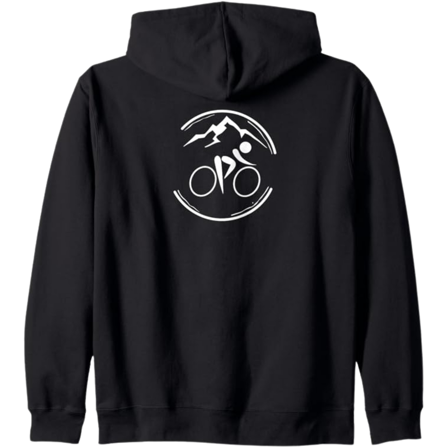 Spin and Mountain - Zip Hoodie - White Print